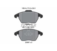 Set di pastiglie freno TEXTAR 2469601, anteriore