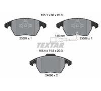 TEXTAR Pastiglie Freni Q+ 2469602 Kit Pastiglie Freni,Kit Pasticche Freni VW,AUDI,SKODA,Golf V Hatchback (1K1),GOLF VI (5K1),Polo Hatchback (6R1, 6C1)