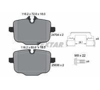 Pastiglie freno 2470401 TEXTAR per BMW 7 5 5 Touring 6 Gran Turismo X3 X5 X7 X4