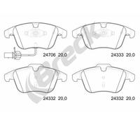 Pastiglie freno 24706 00 551 10 BRECK per AUDI A5 A5 Sportback A5 Cabriolet