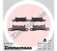 ZIMMERMANN 24721.170.1 Kit pastiglie freno, Freno a disco per PORSCHE,VW