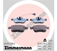 Pastiglie freno 24727.200.2 ZIMMERMANN per OPEL FIAT