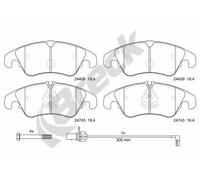 Set di pastiglie freno BRECK 24743 00 551 00, anteriore