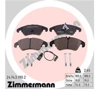 Pastiglie freno 24743.190.2 ZIMMERMANN per AUDI A7 Sportback A6 C7 A6 C7 Avant