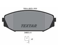 Set di pastiglie freno TEXTAR 2480501, fronte