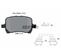 TEXTAR 2481701 Kit pastiglie freni