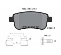 Set di pastiglie freno TEXTAR 2482001, posteriore