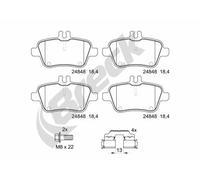 BRECK 24848 00 704 00 Kit pastiglie freni