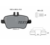 Set di pastiglie freno TEXTAR 2484805, posteriore