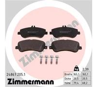 Pastiglie freno 24867.205.1 ZIMMERMANN per MERCEDES-BENZ CLASSE GLK