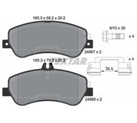 Set di pastiglie freno TEXTAR 2486701, fronte