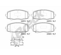 Set di pastiglie freno BRECK 24910 00 702 00, anteriore