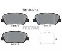 Set di pastiglie freno TEXTAR 2491501, fronte