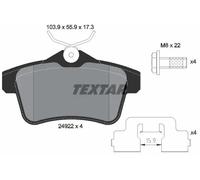 Set di pastiglie freno TEXTAR 2492201, indietro