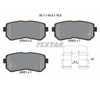 Pastiglie freno 2494901 TEXTAR per HYUNDAI i20 I