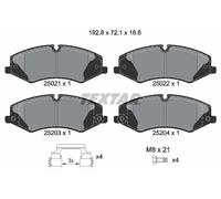 Set di pastiglie freno TEXTAR 2502201, anteriore