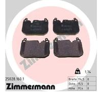 Pastiglie freno 25028.160.1 ZIMMERMANN per BMW MINI
