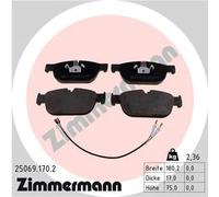Pastiglie freno 25069.170.2 ZIMMERMANN per PEUGEOT CITROËN DS