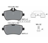 Textar Kit pastiglie freni 2507101 – posteriori per Mercedes‑Benz SL (R231) 2014-2016