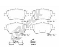 Pastiglie freno 25134 00 701 00 BRECK per FORD FIESTA VI B-MAX B-MAX Van