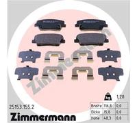 ZIMMERMANN 25153.155.2 Kit pastiglie freni