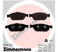 Pastiglie freno 25158.190.1 ZIMMERMANN per MERCEDES-BENZ CLASSE E Cabriolet