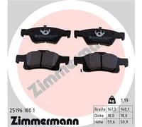 ZIMMERMANN Kit pastiglie freni 25196.180.1 posteriori per Jeep Grand Cherokee IV, Dodge Durango