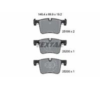 Set di pastiglie freno TEXTAR 2519901, fronte