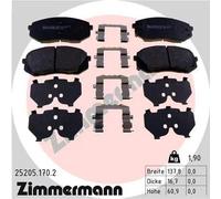 Pastiglie freno 25205.170.2 ZIMMERMANN per KIA HYUNDAI