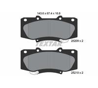 Pastiglie freno 2520901 TEXTAR per TOYOTA HILUX VII Pick-up