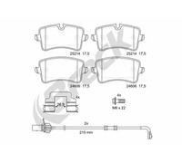 Set di pastiglie freno BRECK 25214 00 554 10, posteriore