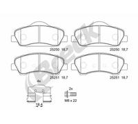 Pastiglie freno 25250 00 701 00 BRECK per CITROËN PEUGEOT