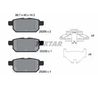 Set di pastiglie freno TEXTAR 2525801, posteriore