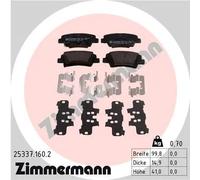 Pastiglie freno 25337.160.2 ZIMMERMANN per KIA HYUNDAI RENAULT