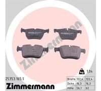 Pastiglie freno 25353.165.1 ZIMMERMANN per MERCEDES-BENZ CLASSE C T-Model