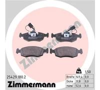 Pastiglie freno 25429.180.2 ZIMMERMANN per FIAT PUNTO EVO GRANDE PUNTO PUNTO 500