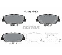 Textar 2552003 Kit Pastiglie Freno a Disco Posteriore per Hyundai Genesis Kia