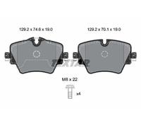 Textar Kit pastiglie freni 2561705 per BMW X1 (F48) 2015-2021 freno a disco