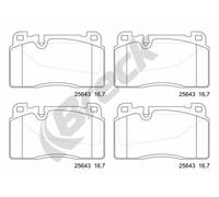 Pastiglie freno 25643 00 551 00 BRECK per AUDI PORSCHE