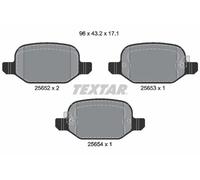 Set di pastiglie freno TEXTAR 2565201, posteriore
