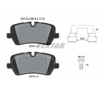 Set di pastiglie freno TEXTAR 2572001, posteriore