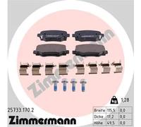Pastiglie freno 25733.170.2 ZIMMERMANN per JEEP FIAT ALFA ROMEO