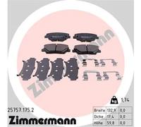 Pastiglie freno 25757.175.2 ZIMMERMANN per KIA CARENS IV
