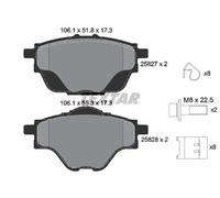 Set di pastiglie freno TEXTAR 2582701, posteriore