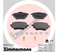 Pastiglie freno 25839.175.1 ZIMMERMANN per CITROËN PEUGEOT OPEL DS VAUXHALL