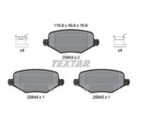 Textar Kit pastiglie freni 2584301 posteriori per VW Routan, Chrysler Grand Voyager V e Journey
