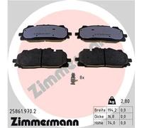 ZIMMERMANN Pastiglie freno 25861.970.2 Anteriore per Audi VW Cupra
