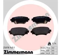 ZIMMERMANN 25878.140.1 Kit pastiglie freni