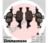 Pastiglie freno 25900.195.1 ZIMMERMANN per BMW 5 5 Touring X3 3 3 Touring X4 X5