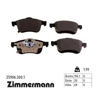 ZIMMERMANN 25906.200.1 Kit pastiglie freni